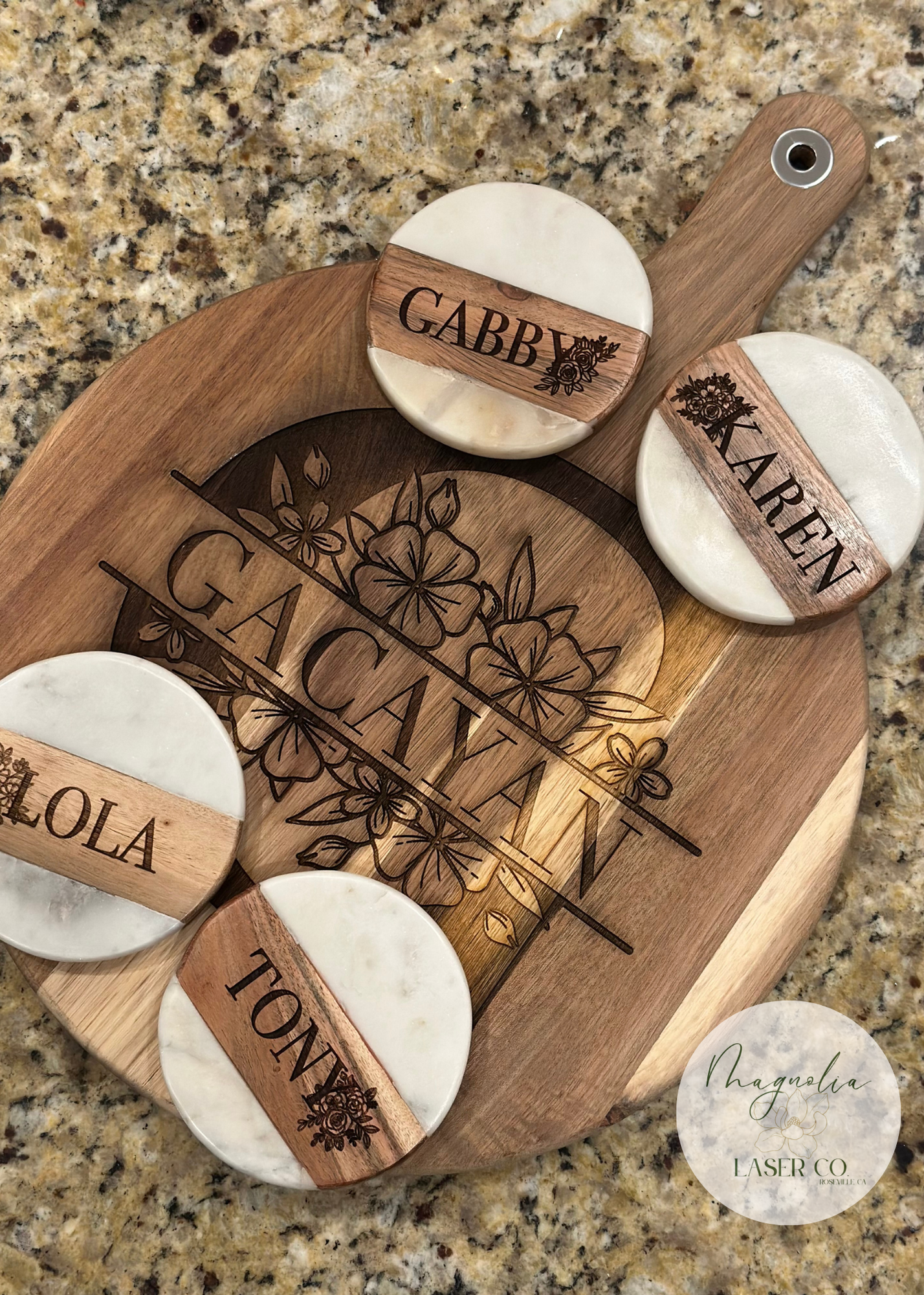 Serving Board & Coaster Set- Large Image