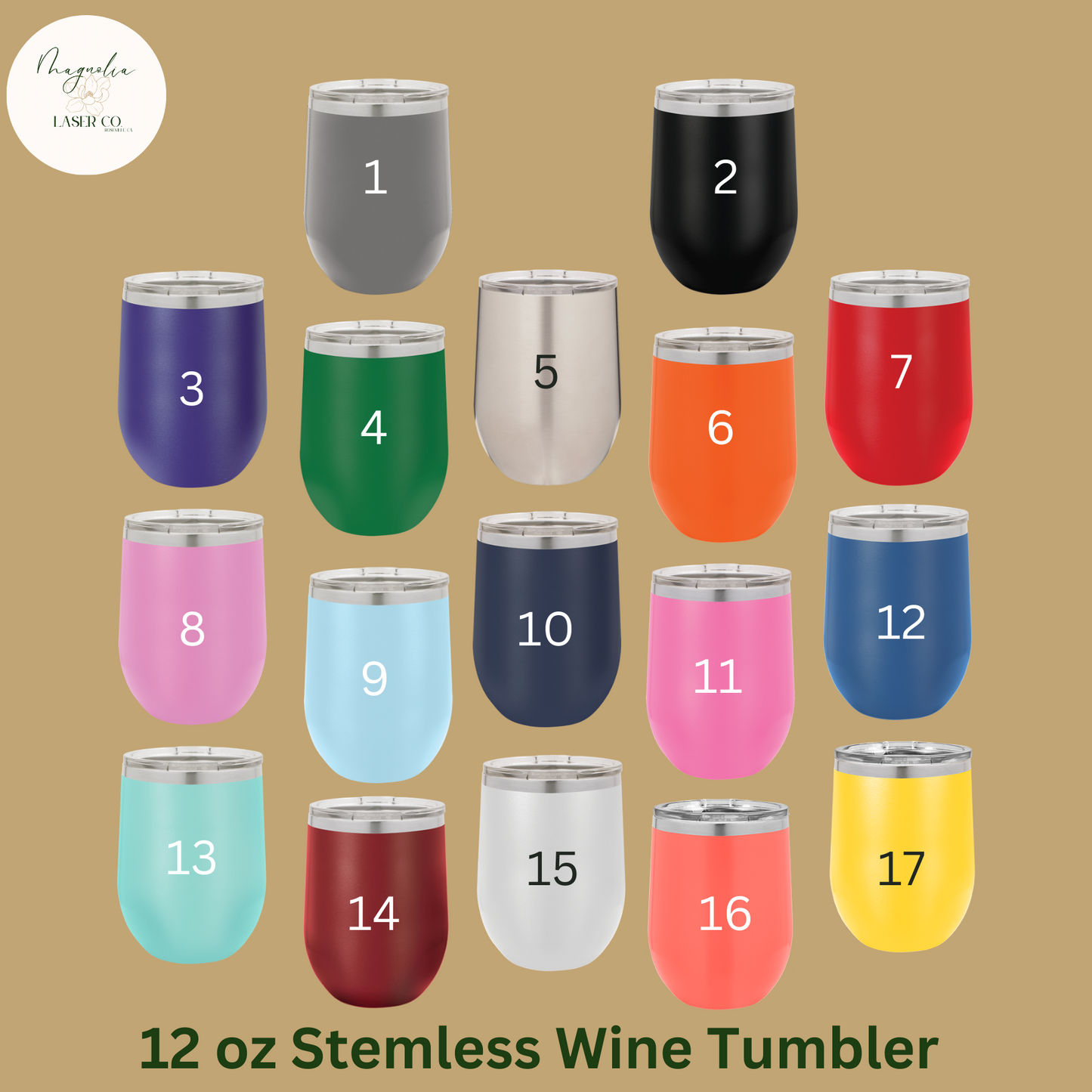 12 oz Stemless Wine Tumbler