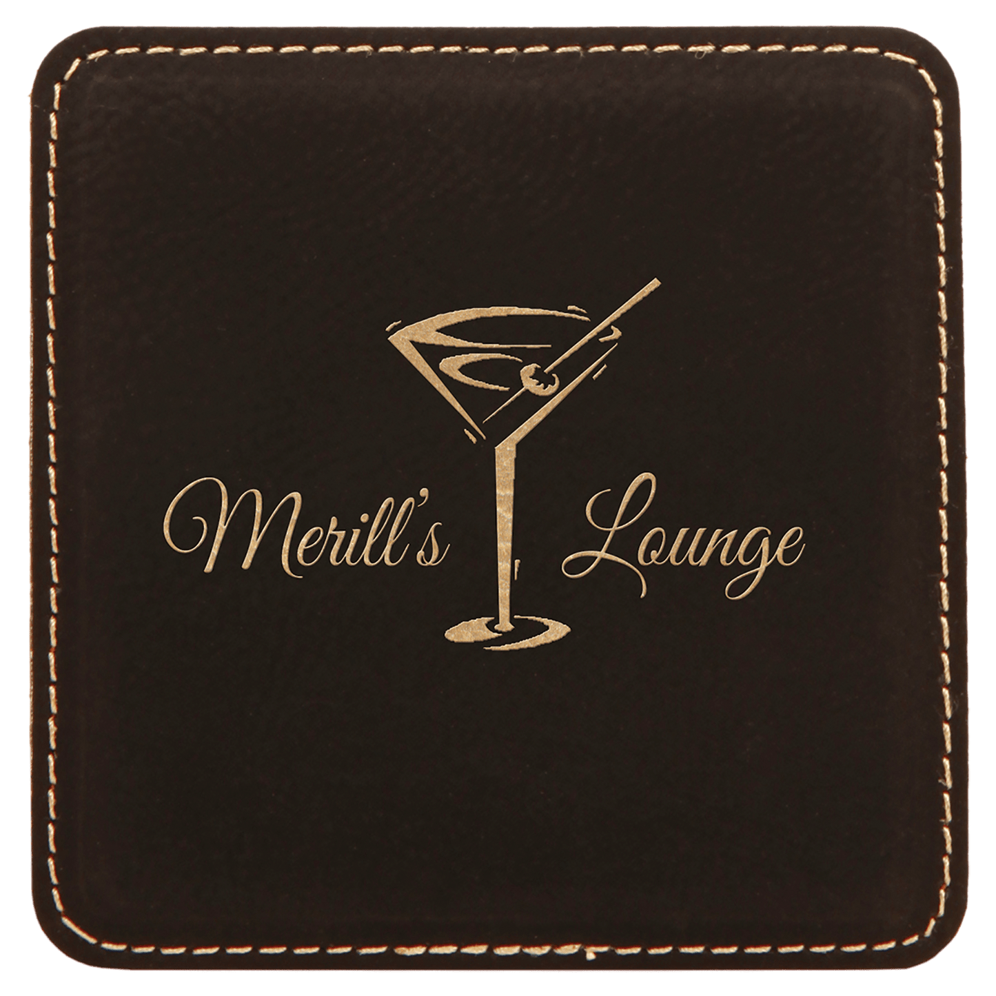 Set of 4- Square Leatherette Coasters