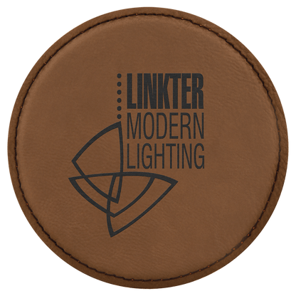 Set of 4- Leatherette Coasters